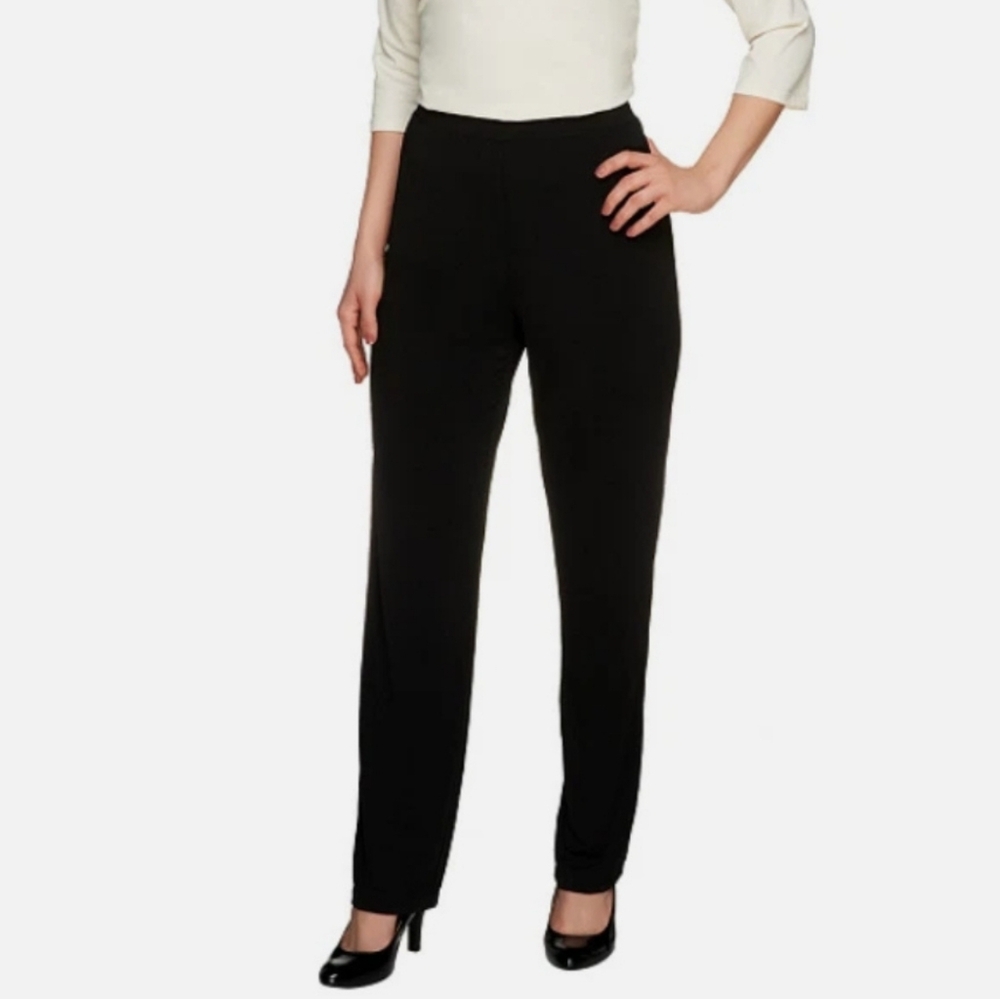 Susan Graver XS Weekend Premium Stretch Pull-On Pant Black 1413-CB